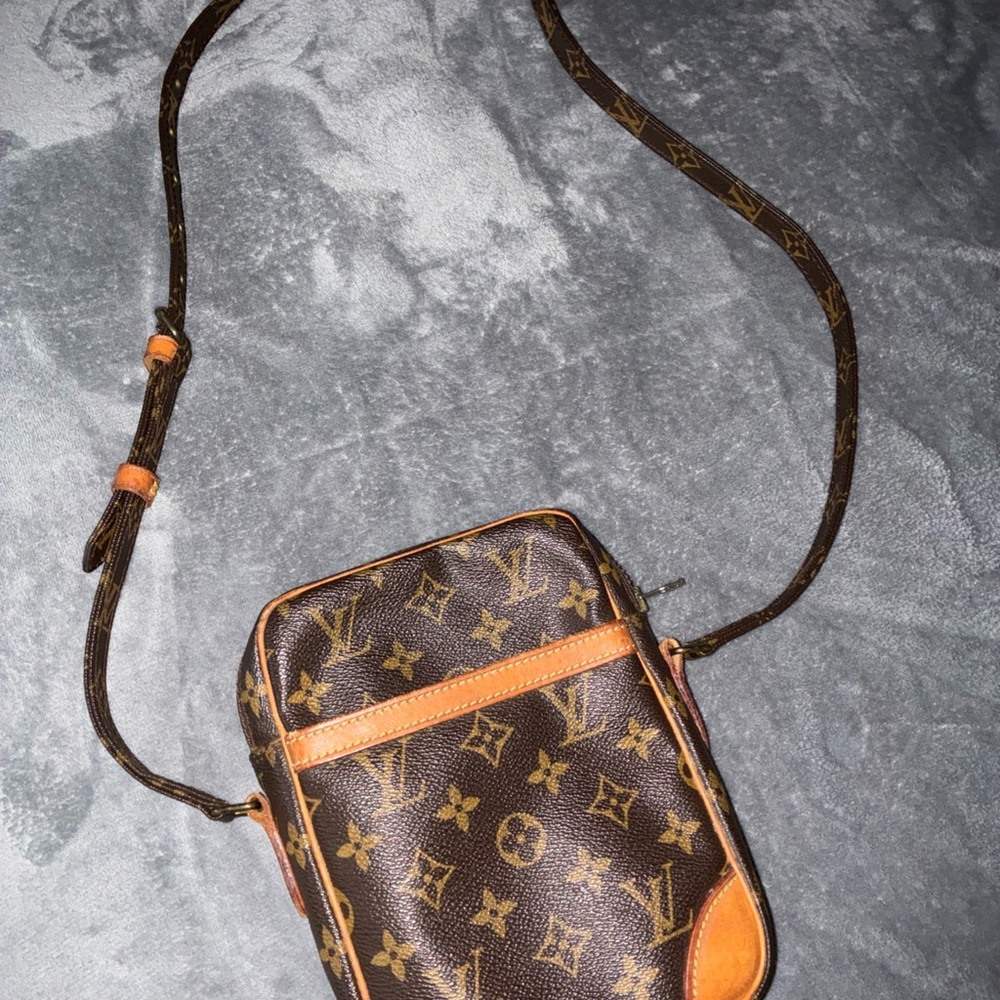 Louis Vuitton Brown and Orange Belt Bag with Iconic Monogram